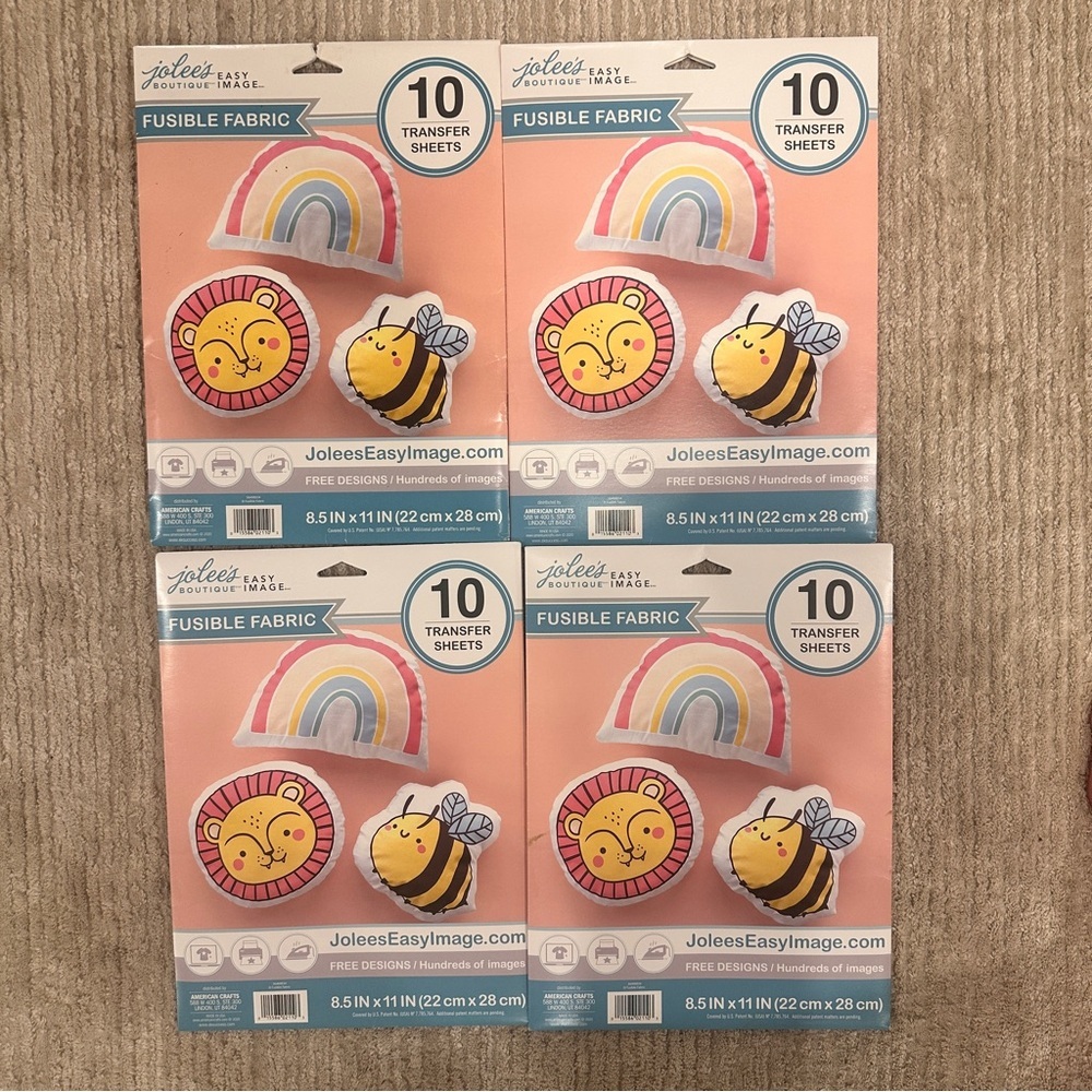 Jolee's Easy Image Fusible Cotton Transfers 4 packs of 10 -For Light Fabrics NEW